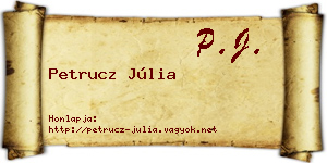 Petrucz Júlia névjegykártya